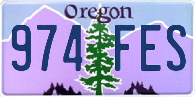 OR license plate 974FES