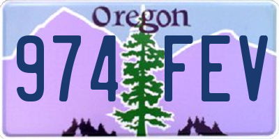 OR license plate 974FEV