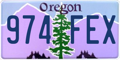 OR license plate 974FEX