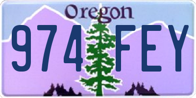 OR license plate 974FEY