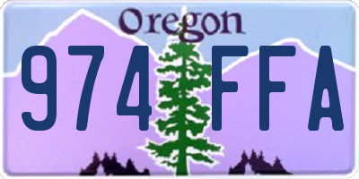 OR license plate 974FFA