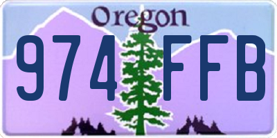 OR license plate 974FFB