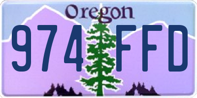 OR license plate 974FFD