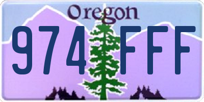 OR license plate 974FFF