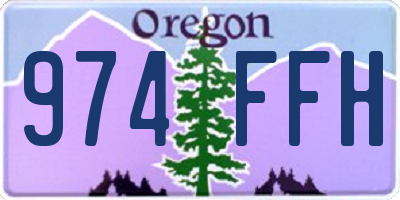 OR license plate 974FFH