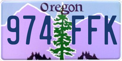OR license plate 974FFK