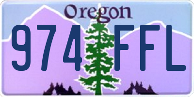 OR license plate 974FFL