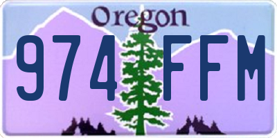 OR license plate 974FFM