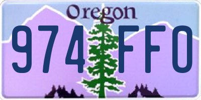 OR license plate 974FFO