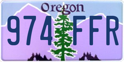 OR license plate 974FFR