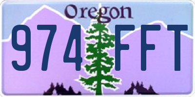 OR license plate 974FFT