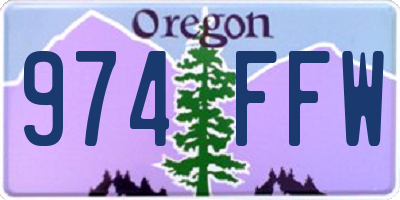 OR license plate 974FFW
