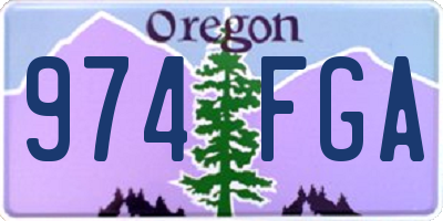 OR license plate 974FGA