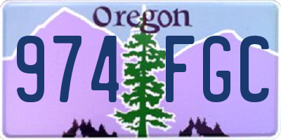 OR license plate 974FGC