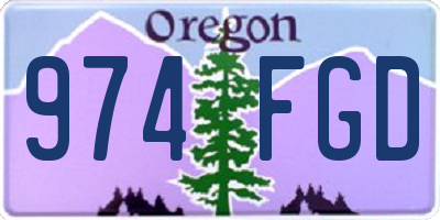 OR license plate 974FGD