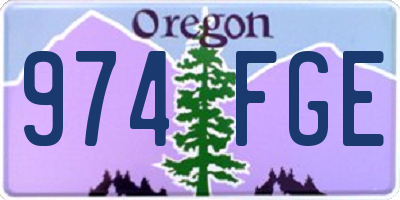 OR license plate 974FGE