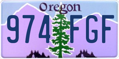 OR license plate 974FGF