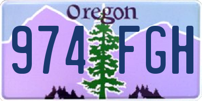 OR license plate 974FGH