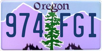 OR license plate 974FGI