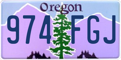 OR license plate 974FGJ