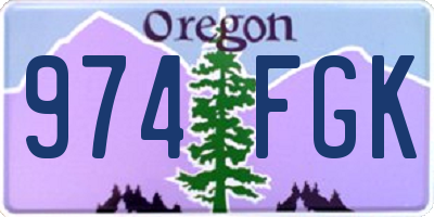 OR license plate 974FGK