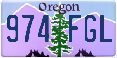OR license plate 974FGL