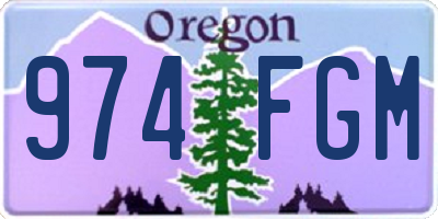 OR license plate 974FGM