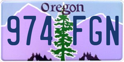 OR license plate 974FGN