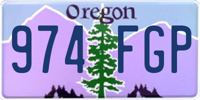 OR license plate 974FGP