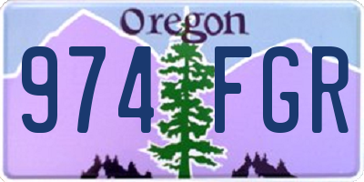 OR license plate 974FGR