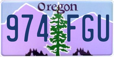 OR license plate 974FGU