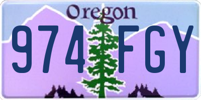 OR license plate 974FGY