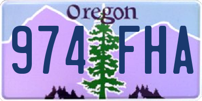 OR license plate 974FHA