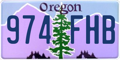 OR license plate 974FHB