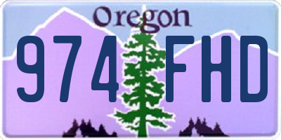 OR license plate 974FHD