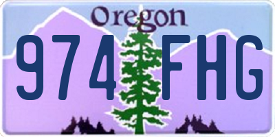 OR license plate 974FHG