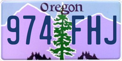 OR license plate 974FHJ
