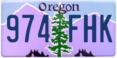 OR license plate 974FHK