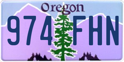 OR license plate 974FHN