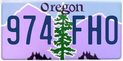 OR license plate 974FHO