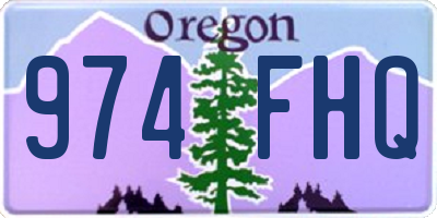 OR license plate 974FHQ