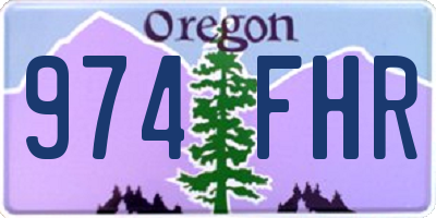 OR license plate 974FHR