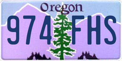 OR license plate 974FHS