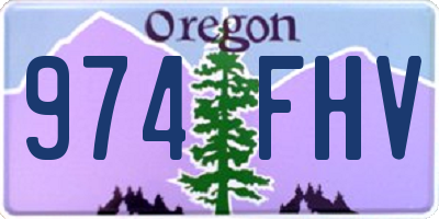 OR license plate 974FHV