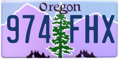 OR license plate 974FHX