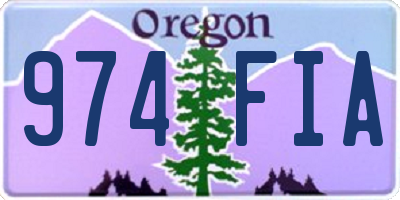 OR license plate 974FIA