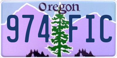 OR license plate 974FIC