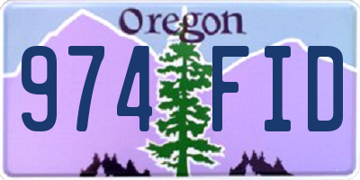 OR license plate 974FID