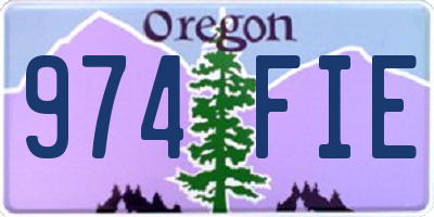 OR license plate 974FIE