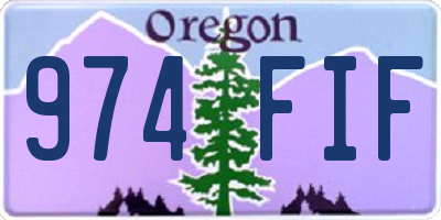 OR license plate 974FIF